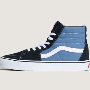 New Mens Vans Blue and Black High-Top Sneakers SK-8 HI suede size 7
